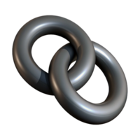 distinctive victorian Interlocking circles forming a simple chain. Flat black color. with Scalable Design. detailed png