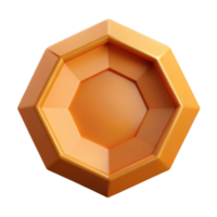 striking inspired Geometric octagon with a triangle inside. Flat orange color and clean lines with Scalable Design. png