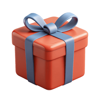 extraordinário meio século fresco arestas delineando uma simples presente caixa. limpar \ limpo linhas, plano cor com escalável Projeto. original png