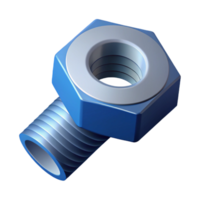 dazzling rare Isometric nut and bolt, minimal design, flat color, crisp edges with Scalable Design. png