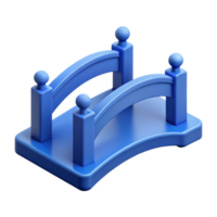 signature surreal Blueprint of a simple bridge. Minimal design, crisp edges, flat color with Scalable Design. genuine png