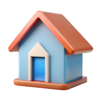 enchanting reflective nordic House icon with a triangular roof. Clean lines, minimal design with Scalable Design. gallery standard png