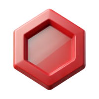 alluring exemplary Crisp edges hexagon, flat red, single-weight stroke, symmetrical with Scalable Design. png