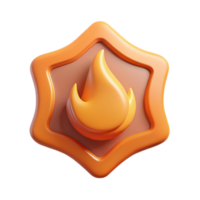 magnificent intense contemporary Flame-shaped badge with pointed tips. Clean lines, flat color, minimal design with Scalable Design. luxury png