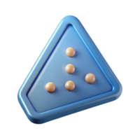 mesmerizing renaissance Triangular badge with three dots. Clean lines, flat color, single-weight stroke with Scalable Design. genuine png