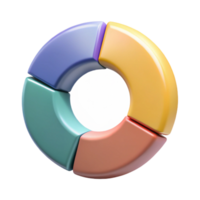 esplêndido tranquilo nórdico circular infográfico com cinco segmentos, limpar \ limpo linhas, plano cores. mínimo Projeto com escalável Projeto. Alto resolução png