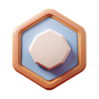 exquisite tranquil nordic Octagonal badge with a bold outline. Single-weight stroke, flat color, minimal with Scalable Design. exclusive png