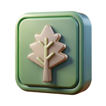 straordinario firma rettangolare distintivo con un' stilizzato albero silhouette. peso singolo ictus, piatto colore con scalabile design. png