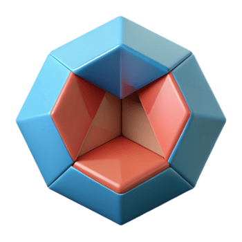 majestätisk kreativ överlappande polygon former, platt Färg, knaprig kanter, med skalbar design. precision png