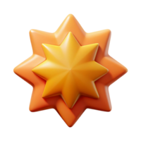 ethereal stunning Starburst badge with six points. Crisp edges, symmetrical with Scalable Design. 4K png