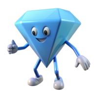 rare classic Diamond-shaped character with two short legs. Flat color, crisp edges, symmetrical with Scalable Design. crisp png