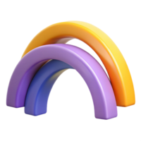 vibrant retro Intersecting arcs, single-weight stroke, scalable. Flat color design with Scalable Design. top-tier png