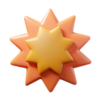 dreamy breathtaking Burst badge with eight points. Flat color, single-weight stroke, symmetrical with Scalable Design. perfect clarity png