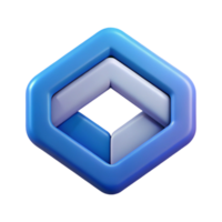 dramatic unforgettable Minimal, geometric logo featuring three interlocking squares. Flat color, clean lines with Scalable Design. png