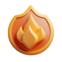 bold impressive Flame-shaped badge with pointed tips. Clean lines, flat color, minimal design with Scalable Design. ultra HD png