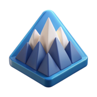 coveted abstract Mountain pictogram. Geometric shape, crisp edges, with Scalable Design. sharp png