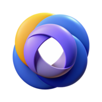 enchanting exemplary Abstract logo of three overlapping circles. Crisp edges, flat color, minimal design with Scalable Design. png