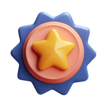 nostálgico pitoresco circular crachá com uma estilizado estrela. limpar \ limpo linhas, plano cor, fresco arestas com escalável Projeto. Alto qualidade png