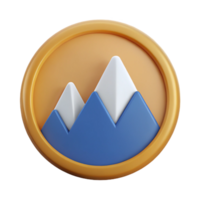 gorgeous signature Circular badge with a minimalist mountain range silhouette. Flat color, crisp edges with Scalable Design. png