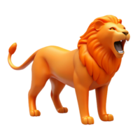 procurados renascimento silhueta do uma rugindo leão. limpar \ limpo linhas, plano laranja cor, mínimo Projeto com escalável Projeto. fresco png
