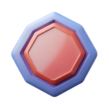 pitoresco extraordinário octogonal distintivo, peso único AVC. simétrico, plano cor, mínimo com escalável Projeto. png