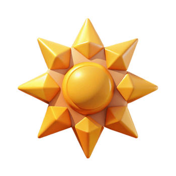 linda arte deco geométrico Sol ícone, simétrico Projeto. plano cor, limpar \ limpo linhas, com escalável Projeto. nível superior png