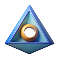 dazzling creative Triangle with a circle inside. Crisp edges, scalable, geometric design with Scalable Design. elite png