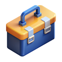 majestic peaceful mid-century Isometric toolbox, symmetrical, clean lines, with Scalable Design. refined png