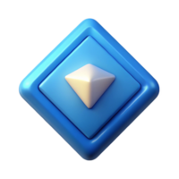 majestic whimsical modern Diamond-shaped badge with a single dot in the center. Geometric, crisp edges, minimal with Scalable Design. ultra HD png