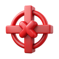 pristine industrial Geometric cross with a circle inside. Flat red color and clean lines with Scalable Design. elite png