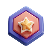 beautiful remarkable Pentagon badge with a star inside. Geometric, clean lines, with Scalable Design. png