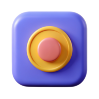 magnificent gothic Square badge with rounded corners and a central circle. Geometric, with Scalable Design. 4K png