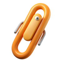 rare surreal Paperclip character with a bent end. Flat color, crisp edges, minimal with Scalable Design. impeccable png