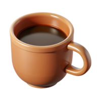 enchanting ethereal tropical Flat color illustration of a coffee cup. Crisp edges, clean lines with Scalable Design. premium png