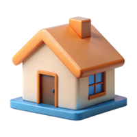 impressionante caprichoso retro uma simples casa com uma quadrado base e triangular teto. fresco arestas, peso único AVC. plano cor com escalável Projeto. bem detalhe png