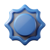 sumptuous surreal Badge with curved sides and a central dot. Crisp edges, flat color, with Scalable Design. artisan png