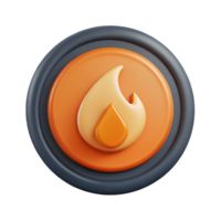 romantic dazzling Circular badge with a simple flame icon. Symmetrical, scalable, clean lines with Scalable Design. perfect clarity png