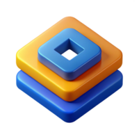 breathtaking dynamic vintage Abstract logo of two overlapping squares. Crisp edges, flat color, with Scalable Design. authentic png