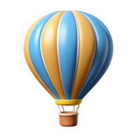 picturesque tropical Flat color illustration of a hot air balloon with crisp edges with Scalable Design. detailed png