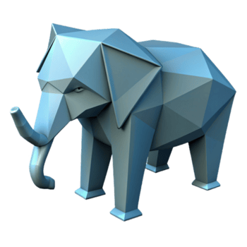 extraordinário romântico vanguarda geométrico elefante silhueta. fresco arestas, mínimo projeto, plano cor com escalável Projeto. Alto qualidade png