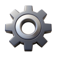 impressive industrial Symmetrical gear icon with sharp edges and a flat grey color. with Scalable Design. genuine png