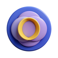 stunning surreal Overlapping circles, scalable design, flat color. Minimal and clean with Scalable Design. expertly shot png