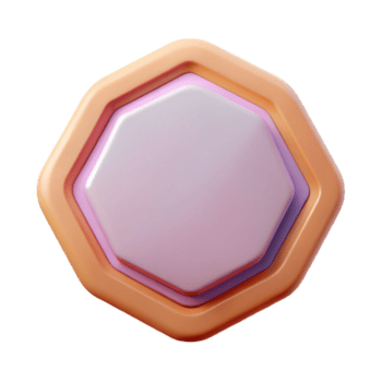 ricercato artistico ottagonale distintivo con arrotondato angoli. pulito linee, scalabile, minimo con scalabile design. dettagliato png