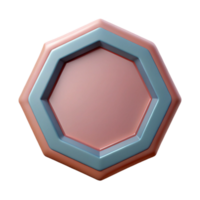 stunning distinctive Octagonal badge with a central circle. Crisp edges, scalable, minimal with Scalable Design. png