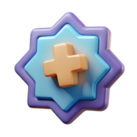 mesmerizing victorian Cross-shaped badge, clean lines. Flat color, minimal design, with Scalable Design. studio quality png