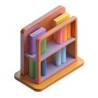 romantic impressive Sharp edges isometric bookshelf. Minimal design with Scalable Design. elite png