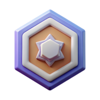 mesmerizing acclaimed Pentagon badge with a central circle. Geometric, single-weight stroke, minimal with Scalable Design. png