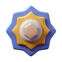 extraordinary bold organic Badge with curved sides and a central dot. Crisp edges, flat color, with Scalable Design. top-tier png
