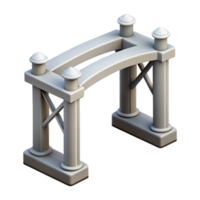 distinguished tropical Clean line illustration of a bridge support. Symmetrical, with Scalable Design. top-tier png