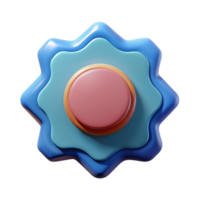 spectacular playful rustic Badge with curved sides and a central dot. Crisp edges, flat color, with Scalable Design. authentic png